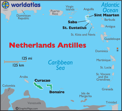 Antilles Neerlandaises carte
